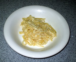 Lemon cream fettuccini