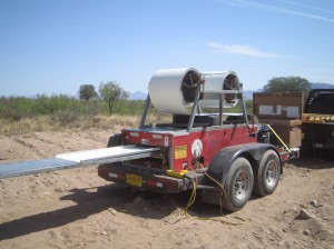 A panel being formed