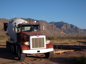 The cement truck