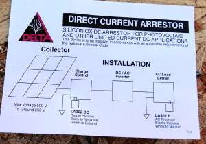 Instructions for the lightning arrestor