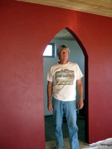 Brad in library (aka office) archway