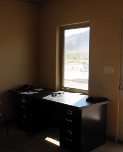 my desk (with the killer view down the canyon)